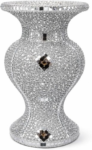 Silver mosaic mirror vase - mirror,