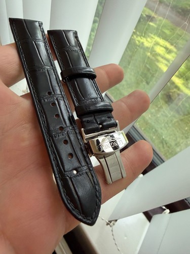 20mm longines black - black, leather