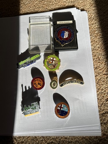 Enamel railway pin badges - railway,