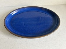 Denby Stoneware IMPERIAL BLUE Small Oval Dessert Plates small tray 