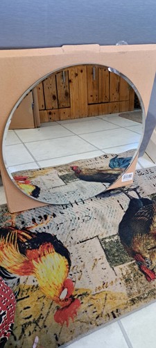 New round mirrored candle - new,