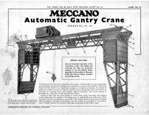 Meccano model plan 10 - meccano,