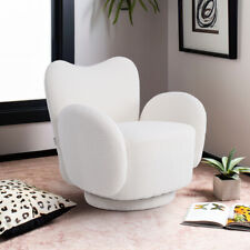 Modern Boucle Teddy Swivel Cuddle Chair Round Accent Tub Armchair for LivingRoom