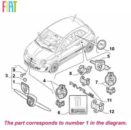 Genuine fiat bumper - genuine, grille