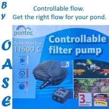 OASE Pontec controllable variable, koi, waterfall, pond filter pump. low wattage