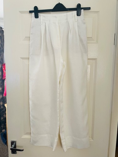 Massimo dutti white linen wide - massimo,