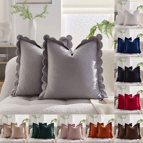 Velvet solid ruffle - velvet,