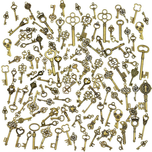 125pcs old lock keys - lock, pack