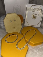 Swarovski GOLD Angelic Tennis Necklace, Earrings & Bracelet 3 PIECE SET Boxed!