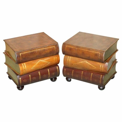 Pair leather bound scholars - pair,