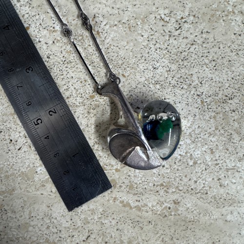Sterling silver and acrylic - sterling,