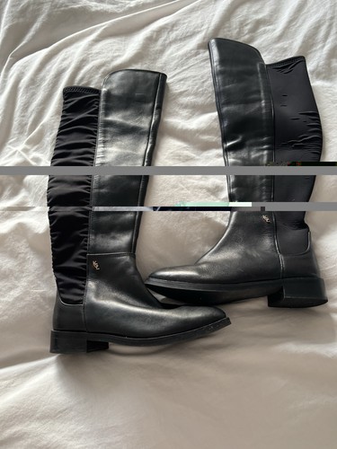 Women leather knee high kurt - high,