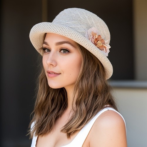 Women hat elegant braided - women's,