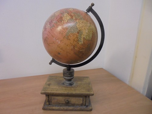 Vintage world globe - world, wood