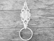 Shabby Chic Towel Ring, Ornate Bath Hand Towel Holder, Bathroom fixture Original