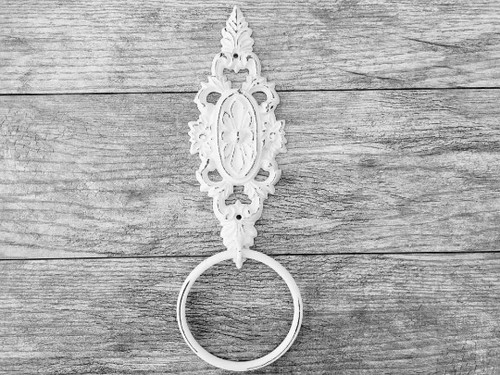 Shabby chic towel ring ornate - ring,,
