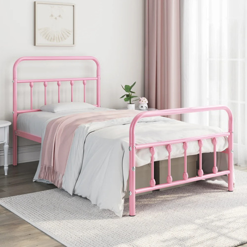 Twin iron bed - iron, frame