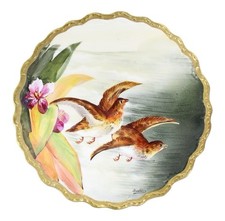 Antique Hand Painted Birds