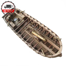 1/36 Scale Wooden Sailboat Model Kit Armed Longboat DIY Classic Ship Assembly