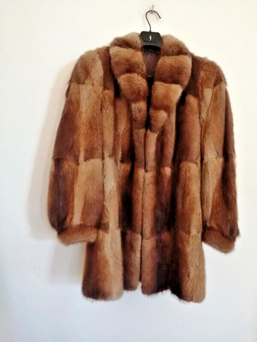 Fur coat musquash real - fur,