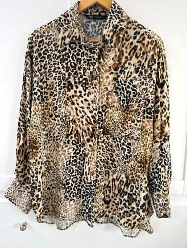 Zara leopard print shirt - leopard,