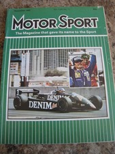 MOTOR SPORT NOV 1982 CONNAUGHT