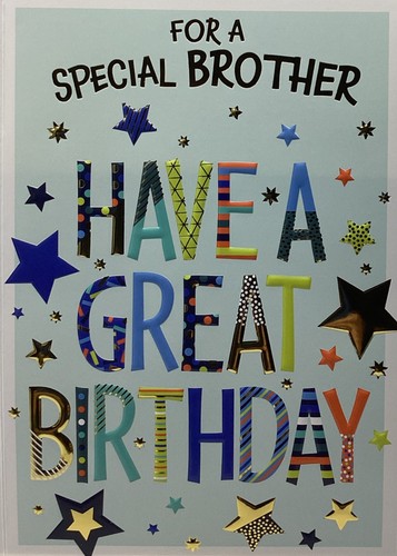 Brother birthday card stars - birthday,