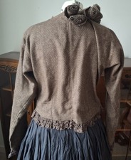 Ewa I Walla Vintage Boho Lagenlook Herringbone Wool Jacket