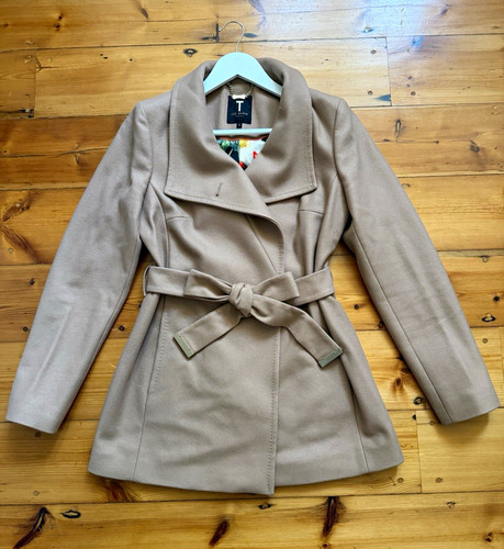 Ted baker beige belted coat - beige,