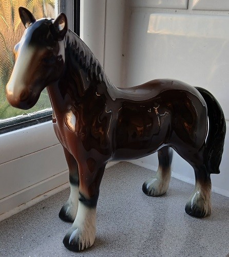 Brown cart shire - cart/shire, horse