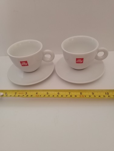 Illy coffee cup saucer red - coffee, &