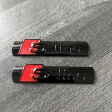 2 x Gloss black/Red S Line