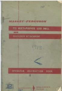 Massey ferguson 732 seed drill - seed,