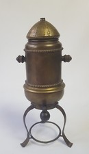 Antique c1915 Rauco DRGM German Secessionist Design Brass Electric Samovar