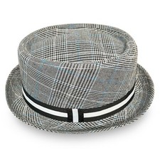 Grey rude boy ska pork pie hat, Size 61cm, X Large, Unisex pork pie hat