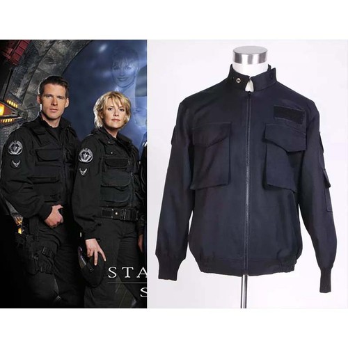 Stargate sg1 black jacket - black,