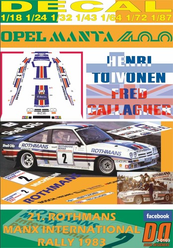 Decal opel manta - decal, rothmans