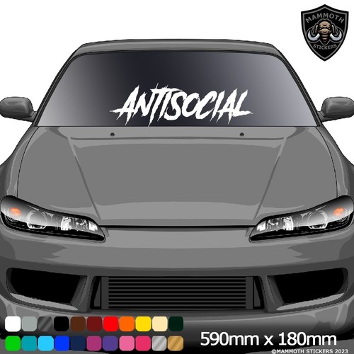 Antisocial large jdm sticker - large,