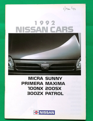 1992 nissan range brochure - nissan,