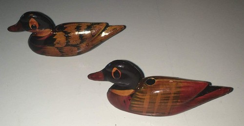 Mandarin duck pair wooden - mandarin,