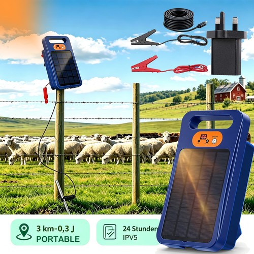 Solar electric fence energiser - electric,