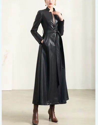 Leather trench coat - trench, jacket