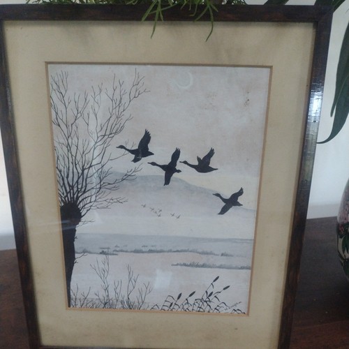Antique 1911 landscape with - c.,