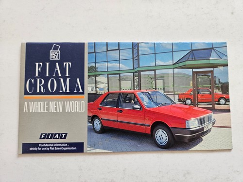 Fiat croma sales brochure - fiat, 1986