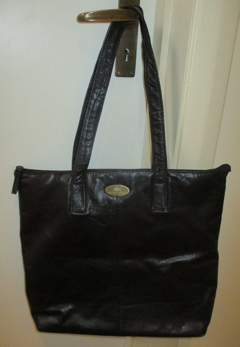 Rowallan black leather - black, zip
