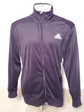 Adidas Mens Black Large ClimaLite Long Sleeve Front Zip Jacket Pre-Owned