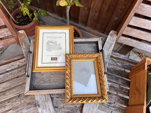 Pair vintage gold gilt picture - vintage,
