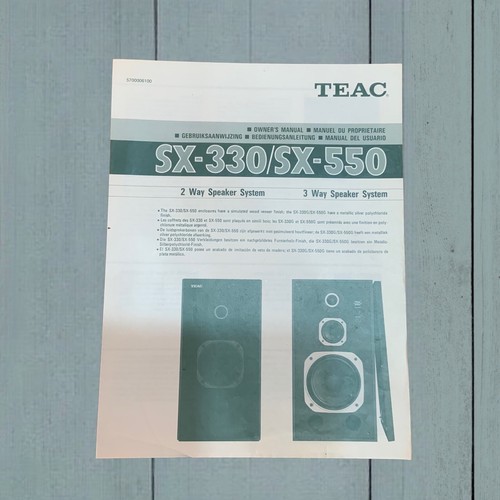 Teac 330 550 operating - sx-330/sx-550,