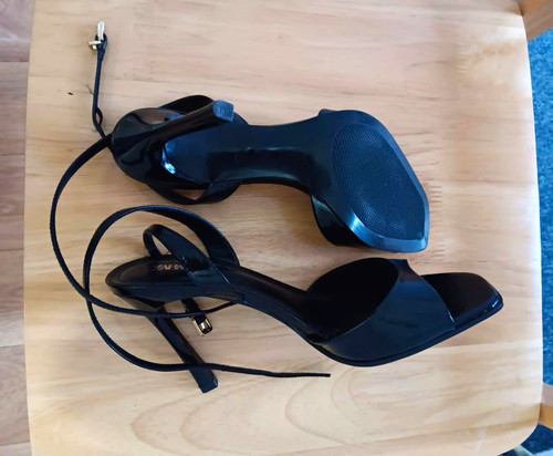 Zara black strappy - zara, stiletto