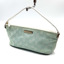 Gucci Handbag Accessory pouch purse GG Canvas green Authentic